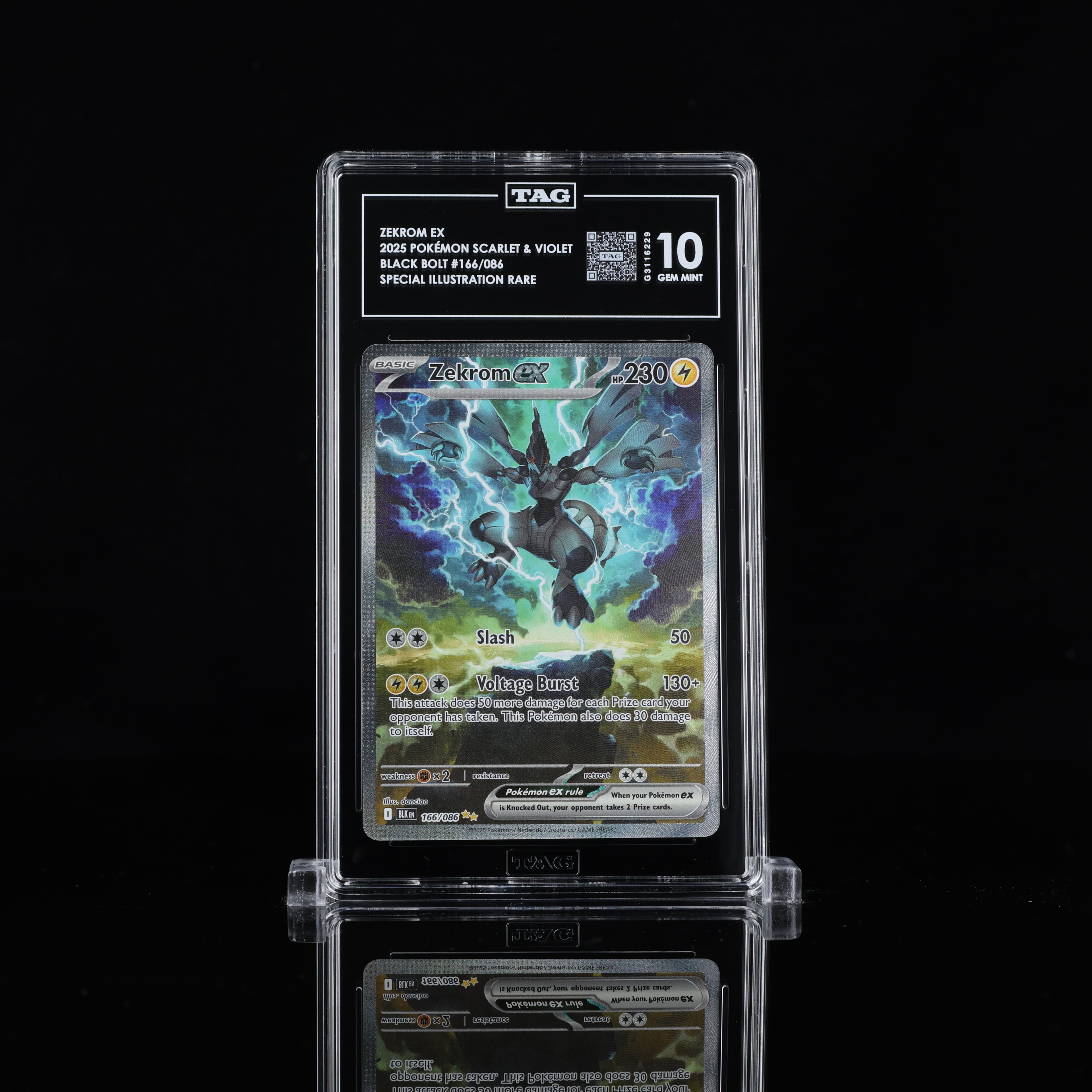 Pokemon Zekrom SIR 166/086 TAG 10